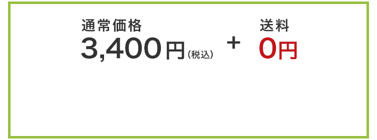 通常価格3400円（税込）+送料0円